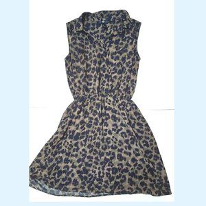 H&M Leopard Sleeveless Dress